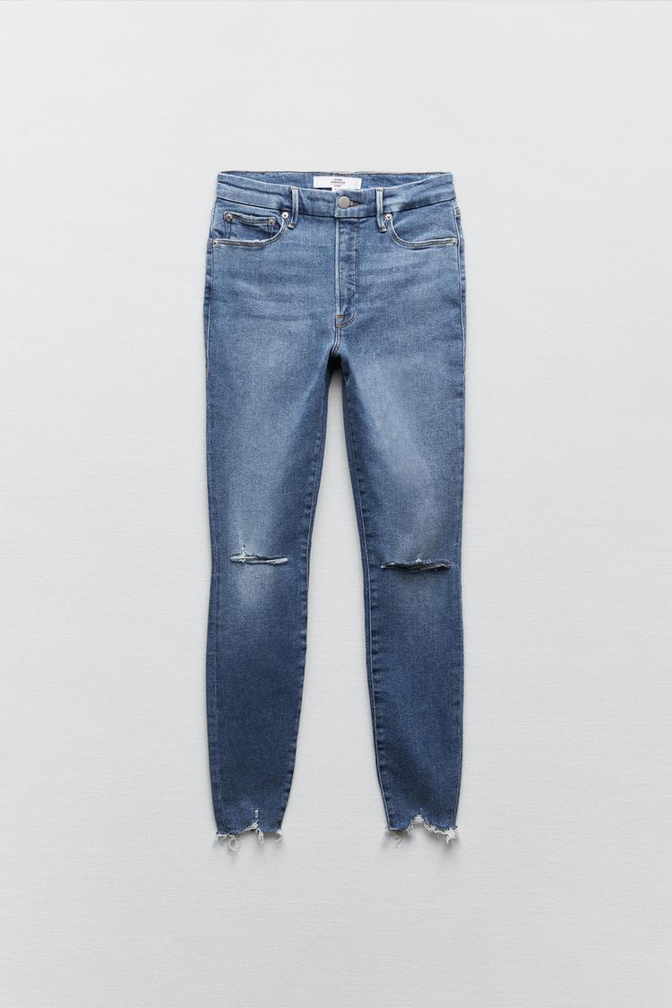 Good American High Rise cheapest Distressed Skinny Jeans